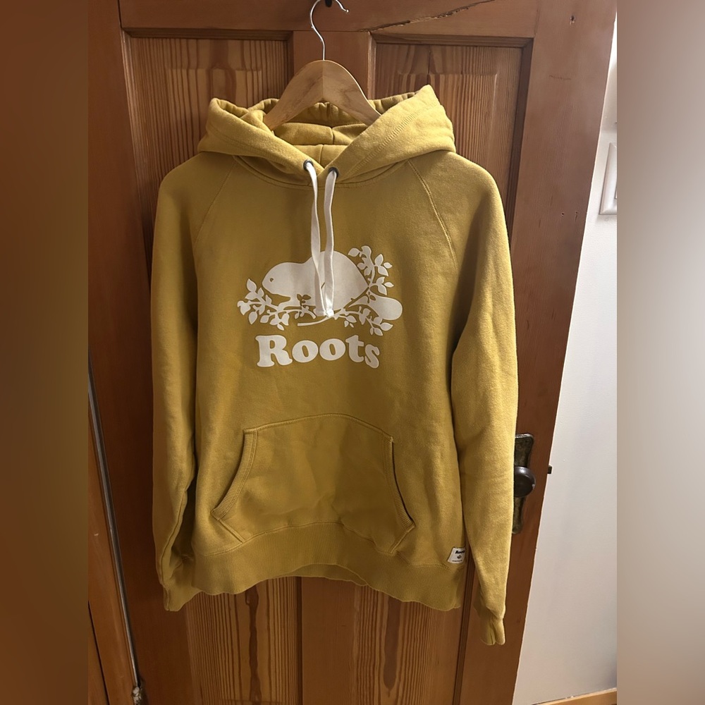 Roots Mustard Yellow Logo Hoodie